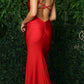 Nox Anabel K488 Long Strappy Back Fitted Dress