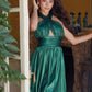 Nox Anabel K822 Short Halter Top Pleated Homecoming Dress