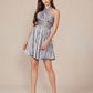 Nox Anabel K822 Short Halter Top Pleated Homecoming Dress