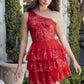 Nox Anabel K855 One Shoulder A-Line Embellished Homecoming Dress