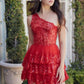 Nox Anabel K855 One Shoulder A-Line Embellished Homecoming Dress