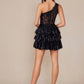 Nox Anabel K855 One Shoulder A-Line Embellished Homecoming Dress