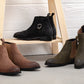 TOTO - K92081 - 3 Inches Taller (Nubuck Black) - Chelsea Ankle Boots