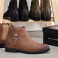 TOTO - K92083 - 3 Inches Taller (Nubuck Coffee Brown) - Chelsea Ankle Boots