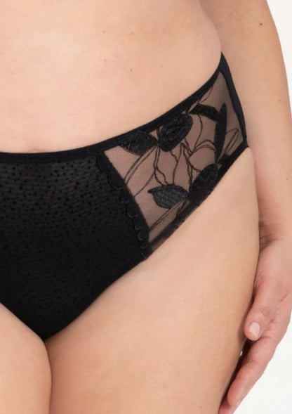 Samanta Kendall Semi-Sheer Mid-Rise Brief Panty-2