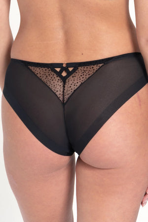 Samanta Kendall Semi-Sheer Mid-Rise Brief Panty-1