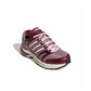 Pink Adidas Womens Adistar Control 5 athletic footwear shown from front, lateral, and top angles with white background.