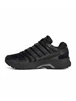 Adidas Mens Control 5 black men's footwear, side medial view with white sole