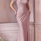 Cinderella Divine KV1061 Cap Sleeve With Shawl Long Fitted Dress