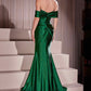 Ladivine KV1115 Dress Off The Shoulder Glitter Dusted Fitted Dress