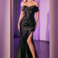 Ladivine KV1115 Dress Off The Shoulder Glitter Dusted Fitted Dress