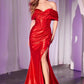 Ladivine KV1115 Dress Off The Shoulder Glitter Dusted Fitted Dress