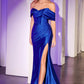 Ladivine KV1115 Dress Off The Shoulder Glitter Dusted Fitted Dress