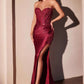 Ladivine KV1116 Dress Fitted Strapless Lace & Satin Gown