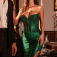 Ladivine KV1116 Dress Fitted Strapless Lace & Satin Gown