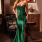 Ladivine KV1116 Dress Fitted Strapless Lace & Satin Gown
