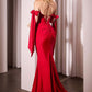 Ladivine KV1120 Dress Off The Shoulder Stretch Spandex Fitted Dress