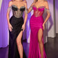 Ladivine KV1123 Dress Off The Shoulder Fitted Fringe Gown