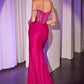 Ladivine KV1123 Dress Off The Shoulder Fitted Fringe Gown