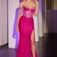 Ladivine KV1123 Dress Off The Shoulder Fitted Fringe Gown