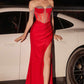 Ladivine KV1123 Dress Off The Shoulder Fitted Fringe Gown