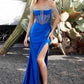 Ladivine KV1123 Dress Off The Shoulder Fitted Fringe Gown