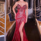 Ladivine KV1138 Strapless Crystal and Sequin Mermaid Evening Gown
