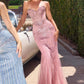 Ladivine KV1139 Strapless Sweetheart Beaded Bodice Mermaid Gown