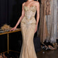 Ladivine KV1139 Strapless Sweetheart Beaded Bodice Mermaid Gown