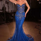 Ladivine KV1139 Strapless Sweetheart Beaded Bodice Mermaid Gown