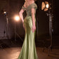 Ladivine KV1140 Off the Shoulder Fitted Evening Gown