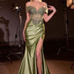 Ladivine KV1140 Off the Shoulder Fitted Evening Gown