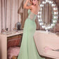 Ladivine KV1143 Sweetheart Beaded Bodice Strapless Leg Slit Formal Gown