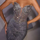 Ladivine KV1151 Strapless Sculpted Sweetheart Fitted Mini Dress