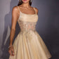 Ladivine KV1152 Fit and Flare Glitter Shimmer Homecoming Dress