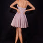 Ladivine KV1152 Fit and Flare Glitter Shimmer Homecoming Dress