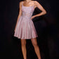 Ladivine KV1152 Fit and Flare Glitter Shimmer Homecoming Dress