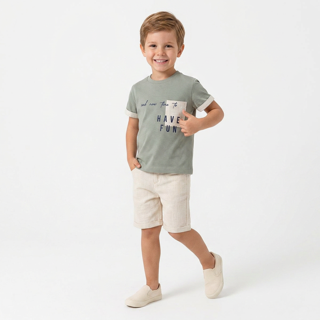 Trendy Tyler Boys Shorts Set-1