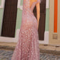 Nox Anabel L1255 Long Embroidered Glitter Applique Fitted Gown