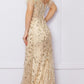 CLEARANCE - Nox Anabel L1255 Long Embroidered Glitter Applique Gown (Size 4)