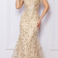 Nox Anabel L1255 Long Embroidered Glitter Applique Fitted Gown