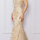 Nox Anabel L1255 Long Embroidered Glitter Applique Fitted Gown