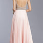 CLEARANCE - Aspeed USA 2055 Illusion Bodice Beaded Long Dress V-Neck (Size XXS)
