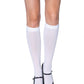 Pair of black knee-high stockings from 3wishes.com with a smooth, stretchy fabric and a classic, elegant design.