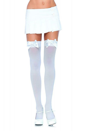 Black Sugar & Spice stockings by 3wishes.com featuring sheer fabric and lace top, styled for a sexy, elegant look.