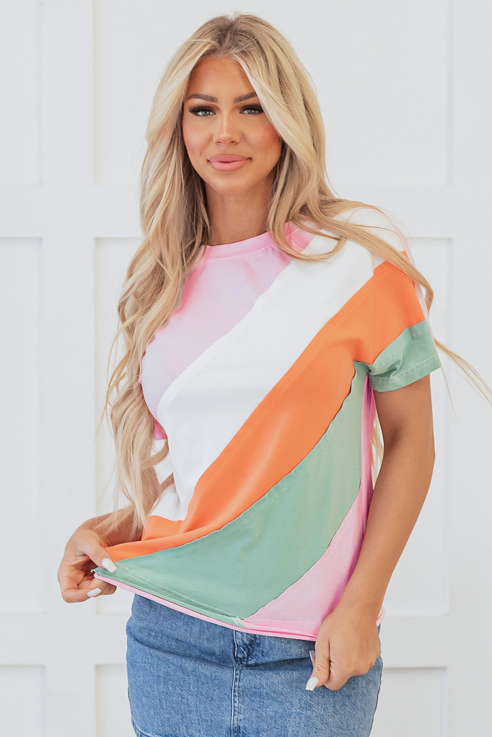 Sylvie Seamed Crewneck Top - Farnelli