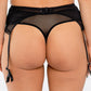 Samanta Leo Black Transparent Tulle Garter Belt-1