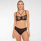 Samanta Leo Black Semi-Sheer Tulle Thong Panty-2
