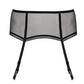 Samanta Leo Black Transparent Tulle Garter Belt