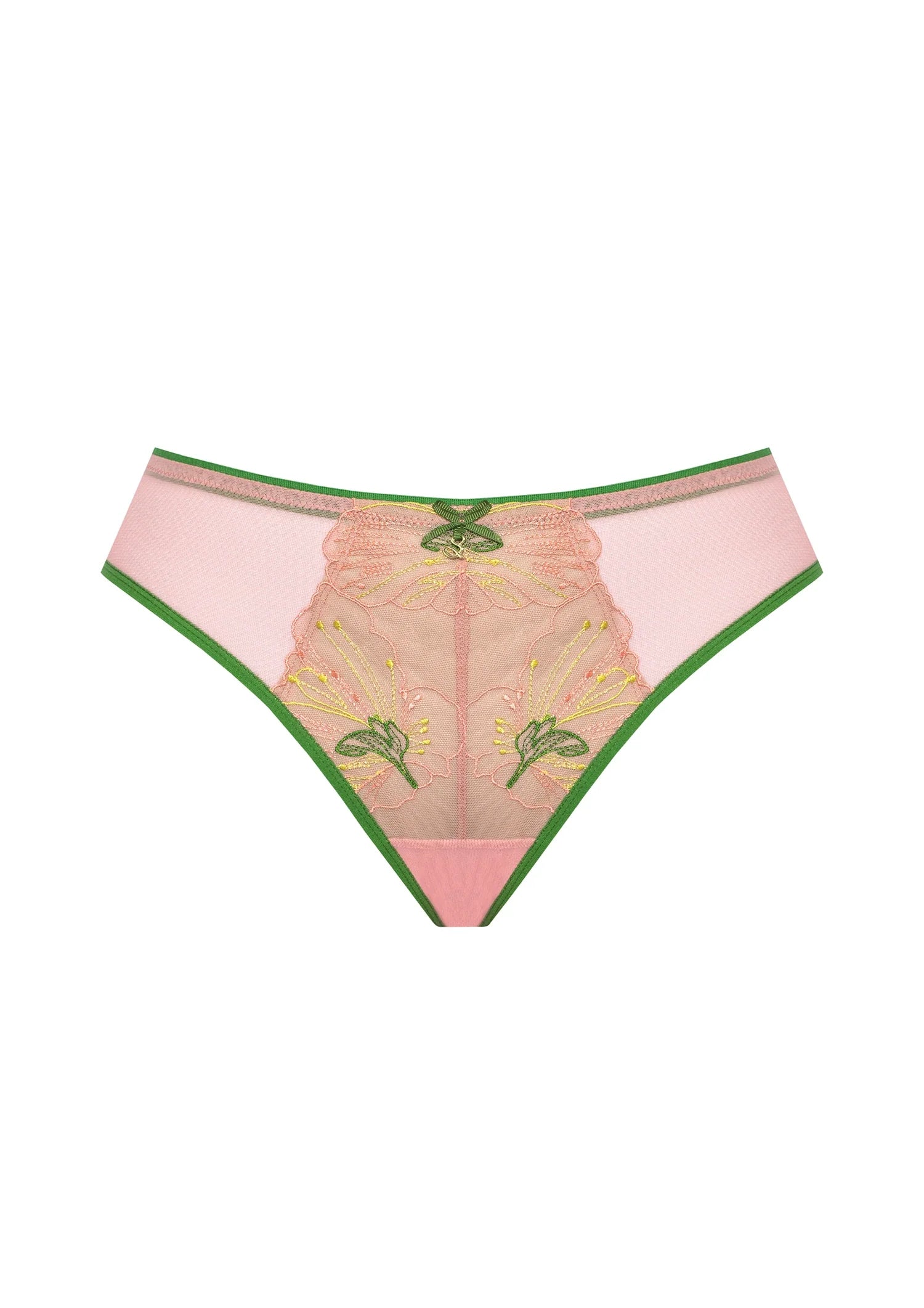 Samanta Lilly Hibiscus Sheer Brazilian Panty-2